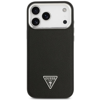 MagSafe futrola za Apple iPhone 17 Pro Max, Guess, Grained Triangle Logo, Crna