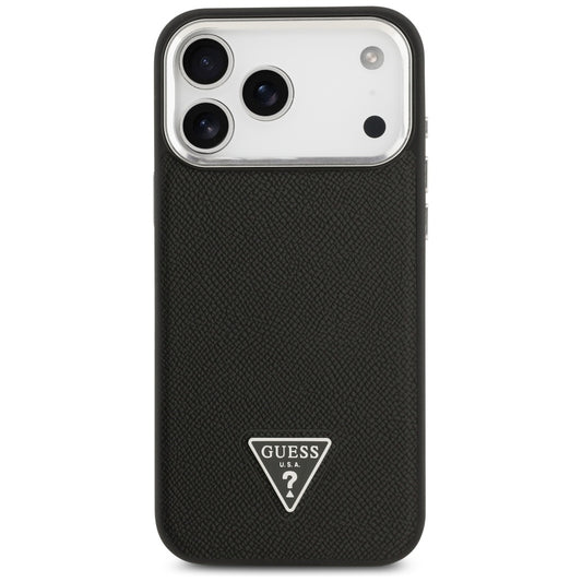 MagSafe futrola za Apple iPhone 17 Pro Max, Guess, Grained Triangle Logo, Crna