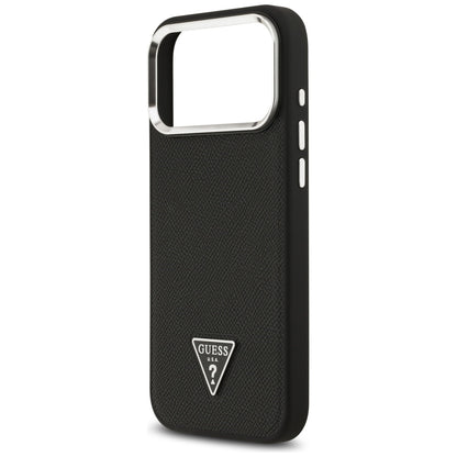 MagSafe futrola za Apple iPhone 17 Pro Max, Guess, Grained Triangle Logo, Crna