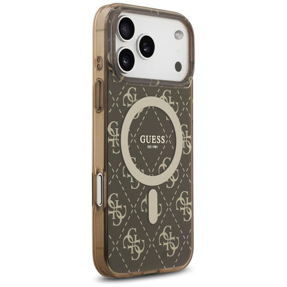 MagSafe futrola za Apple iPhone 17 Pro Max, Guess, IML 4G Background, smeđa