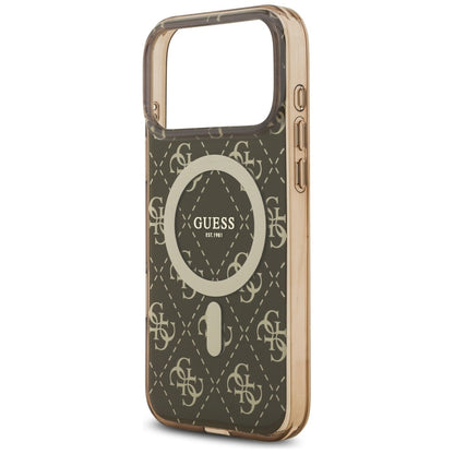 MagSafe futrola za Apple iPhone 17 Pro Max, Guess, IML 4G Background, smeđa