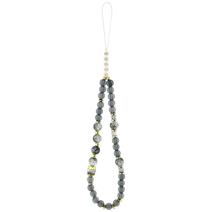 MagSafe futrola za Apple iPhone 17 Pro Max, Guess, IML Flowers with Pearl Strap, Crna