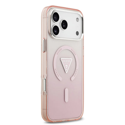 Futrola MagSafe za Apple iPhone 17 Pro Max, Guess, IML Gradient Triangle Logo, Roza