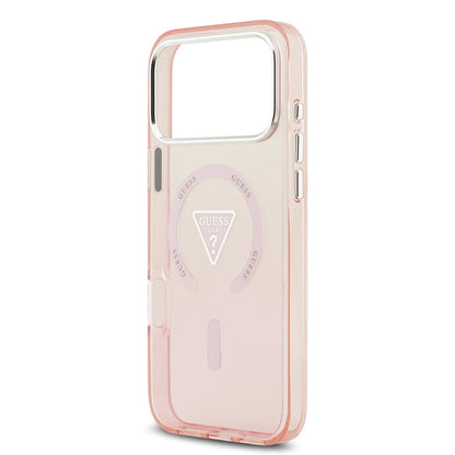 Futrola MagSafe za Apple iPhone 17 Pro Max, Guess, IML Gradient Triangle Logo, Roza