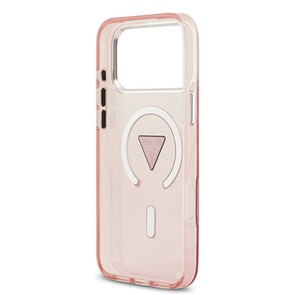 Futrola MagSafe za Apple iPhone 17 Pro Max, Guess, IML Gradient Triangle Logo, Roza