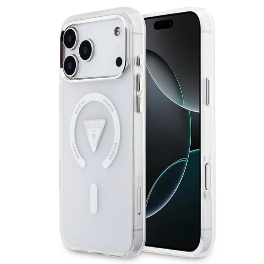Futrola MagSafe za Apple iPhone 17 Pro Max, Guess, IML Gradient Triangle Logo, Prozirna