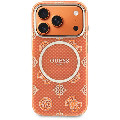 Futrola MagSafe za Apple iPhone 17 Pro Max, Guess, IML Peony Dot, Narančasta
