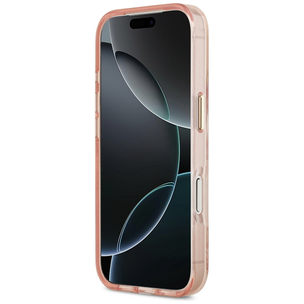 Futrola MagSafe za Apple iPhone 17 Pro Max, Guess, Jungle Tonal Triangle, Roza