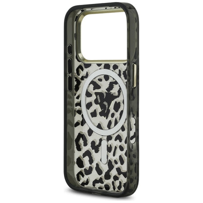 MagSafe futrola za Apple iPhone 17 Pro Max, Guess, Leopard Glitter, Crna