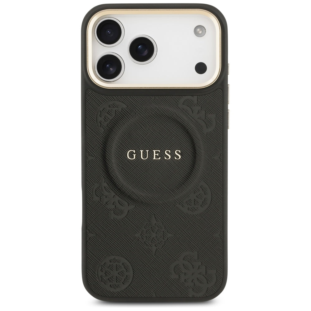 MagSafe futrola za Apple iPhone 17 Pro Max, Guess, Peony Hot Stamp, Crna