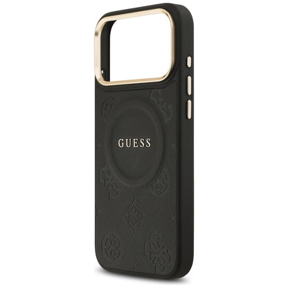 MagSafe futrola za Apple iPhone 17 Pro Max, Guess, Peony Hot Stamp, Crna