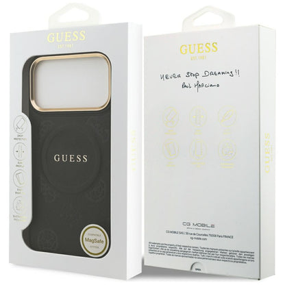 MagSafe futrola za Apple iPhone 17 Pro Max, Guess, Peony Hot Stamp, Crna