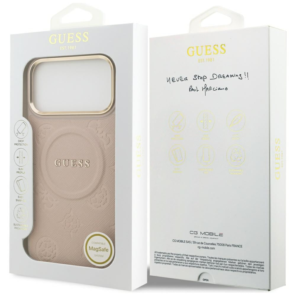 MagSafe futrola za Apple iPhone 17 Pro Max, Guess, Peony Hot Stamp, Roza