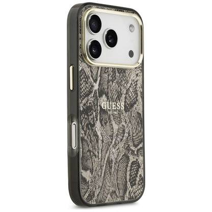 Husa MagSafe za Apple iPhone 17 Pro Max, Guess, Python uzorak, smeđa