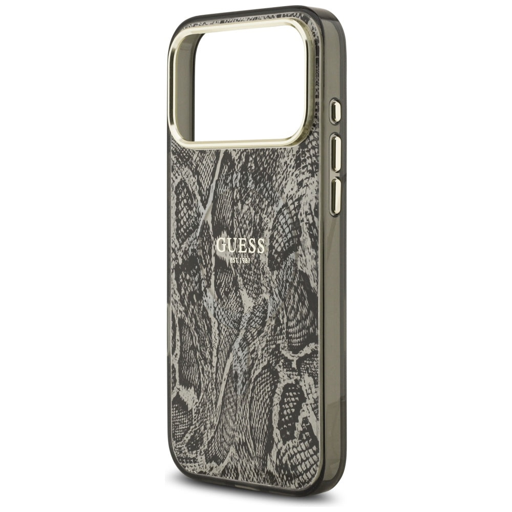 MagSafe torbica za Apple iPhone 17 Pro Max, Guess, Python uzorak, Crna
