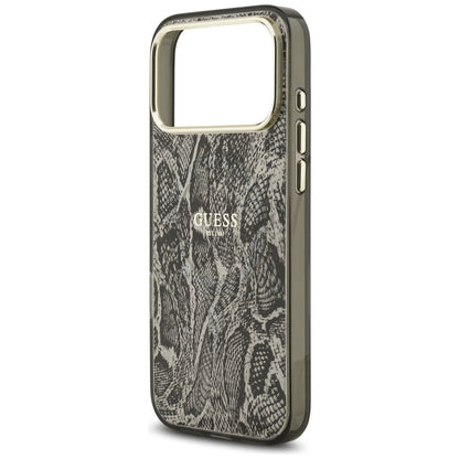 MagSafe torbica za Apple iPhone 17 Pro Max, Guess, Python uzorak, Crna