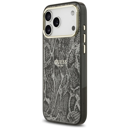 MagSafe torbica za Apple iPhone 17 Pro Max, Guess, Python uzorak, Crna