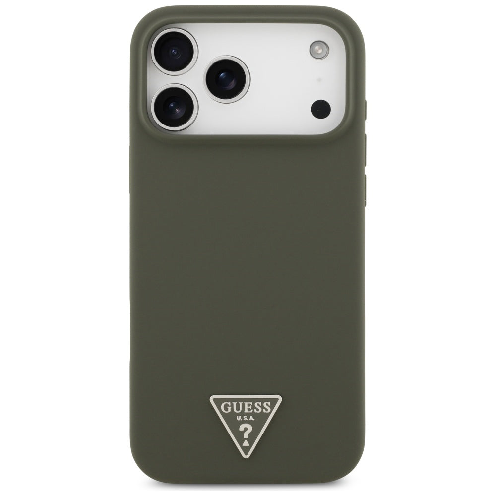 Futrola MagSafe za Apple iPhone 17 Pro Max, Guess, Triangle Logo, Kaki