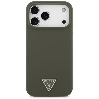 Futrola MagSafe za Apple iPhone 17 Pro Max, Guess, Triangle Logo, Kaki