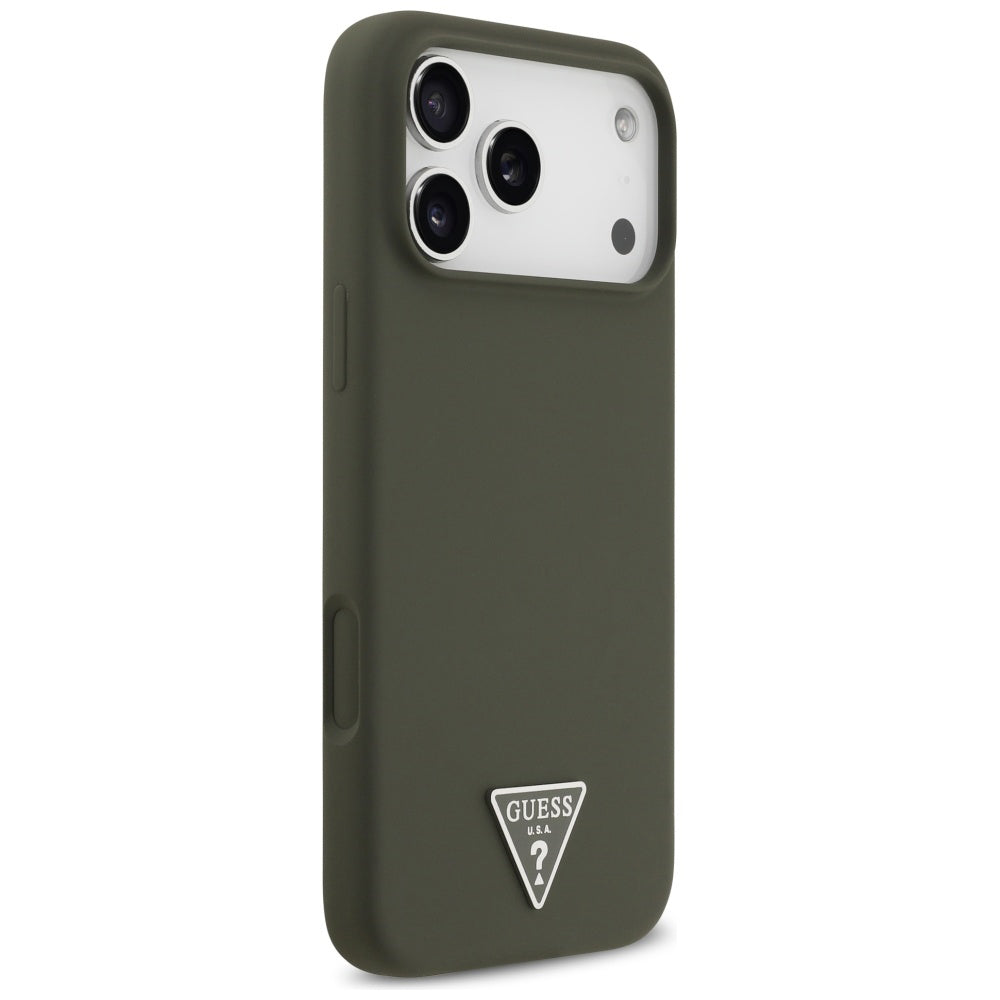 Futrola MagSafe za Apple iPhone 17 Pro Max, Guess, Triangle Logo, Kaki