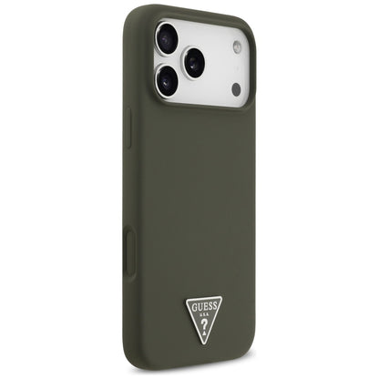 Futrola MagSafe za Apple iPhone 17 Pro Max, Guess, Triangle Logo, Kaki