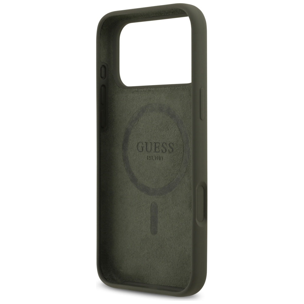 Futrola MagSafe za Apple iPhone 17 Pro Max, Guess, Triangle Logo, Kaki