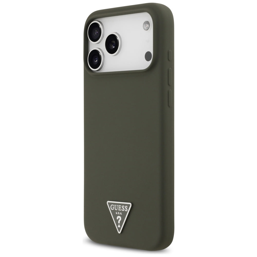 Futrola MagSafe za Apple iPhone 17 Pro Max, Guess, Triangle Logo, Kaki