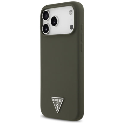 Futrola MagSafe za Apple iPhone 17 Pro Max, Guess, Triangle Logo, Kaki