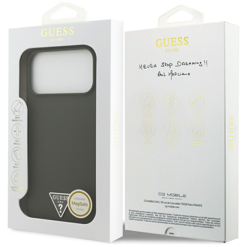 Futrola MagSafe za Apple iPhone 17 Pro Max, Guess, Triangle Logo, Kaki