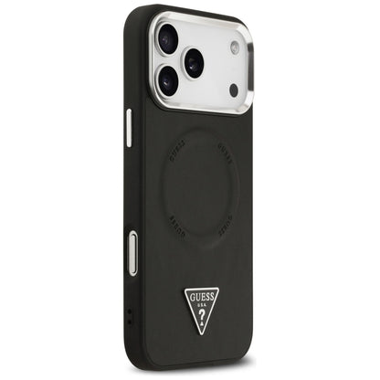 MagSafe futrola za Apple iPhone 17 Pro Max, Guess, Triangle Logo, Crno Srebrna