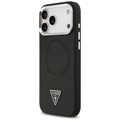 MagSafe futrola za Apple iPhone 17 Pro Max, Guess, Triangle Logo, Crno Srebrna
