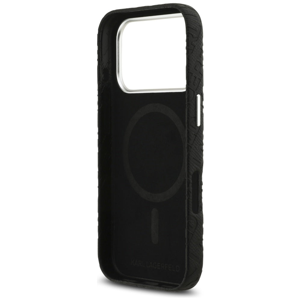 Futrola MagSafe za Apple iPhone 17 Pro Max, Karl Lagerfeld, FW Stamped Karl, Crna
