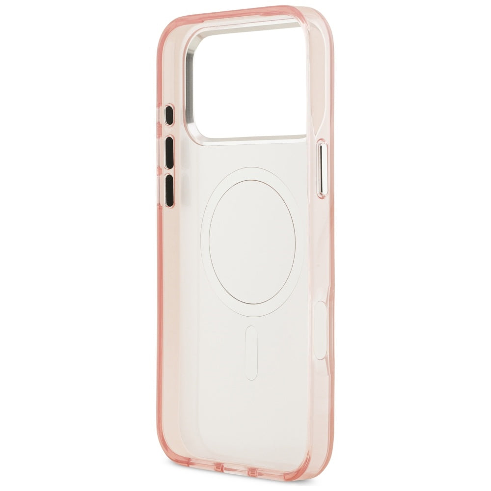 Futrola MagSafe za Apple iPhone 17 Pro Max, Karl Lagerfeld, IML Aquarelle Logo Choupette, Roza