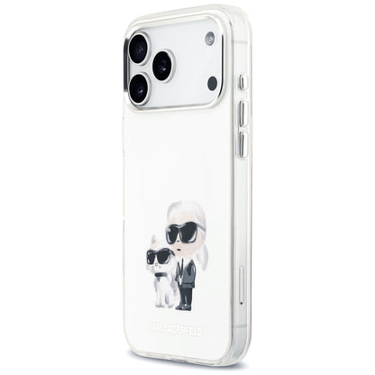 Futrola MagSafe za Apple iPhone 17 Pro Max, Karl Lagerfeld, IML Aquarelle Logo Karl & Choupette, Bijela