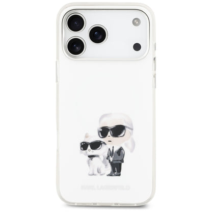 Futrola MagSafe za Apple iPhone 17 Pro Max, Karl Lagerfeld, IML Aquarelle Logo Karl & Choupette, Bijela
