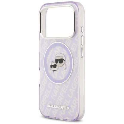 Futrola MagSafe za Apple iPhone 17 Pro Max, Karl Lagerfeld, IML Glitter Karl & Choupette`s Heads, Ljubičasta