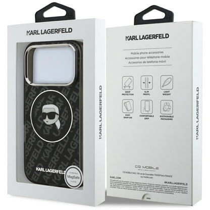Futrola MagSafe za Apple iPhone 17 Pro Max, Karl Lagerfeld, IML Karl`s Head, Crna
