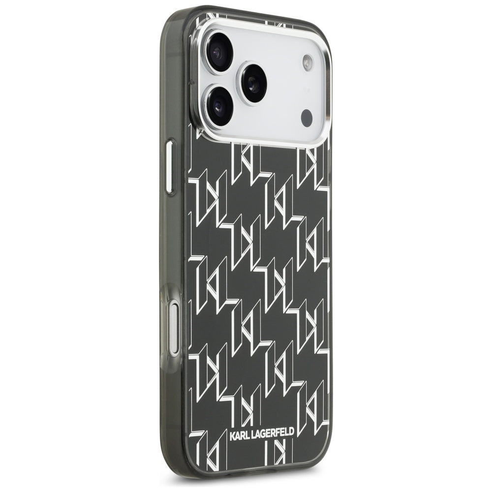 Futrola MagSafe za Apple iPhone 17 Pro Max, Karl Lagerfeld, IML KL Monogram, Crna