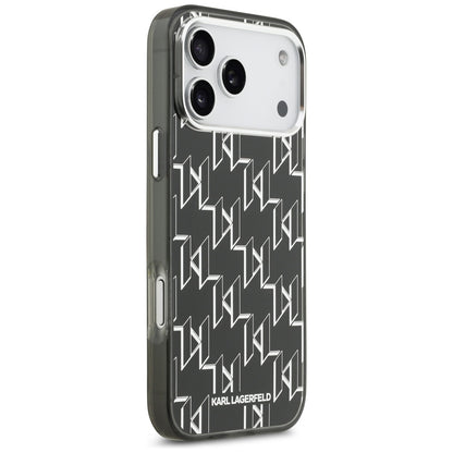 Futrola MagSafe za Apple iPhone 17 Pro Max, Karl Lagerfeld, IML KL Monogram, Crna