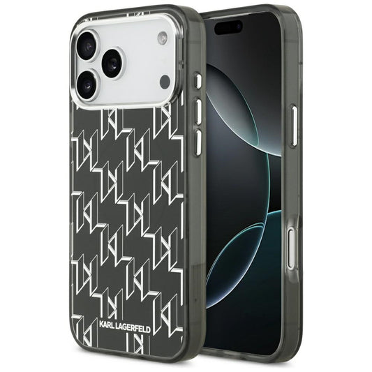 Futrola MagSafe za Apple iPhone 17 Pro Max, Karl Lagerfeld, IML KL Monogram, Crna