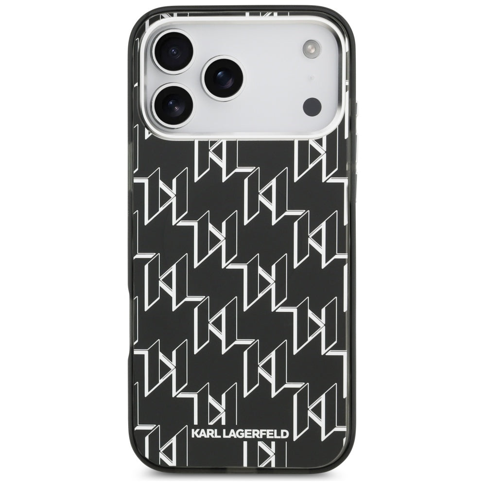Futrola MagSafe za Apple iPhone 17 Pro Max, Karl Lagerfeld, IML KL Monogram, Crna