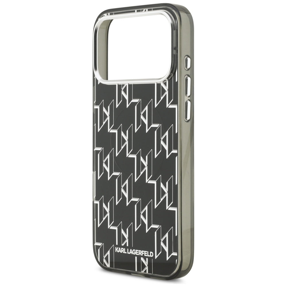 Futrola MagSafe za Apple iPhone 17 Pro Max, Karl Lagerfeld, IML KL Monogram, Crna