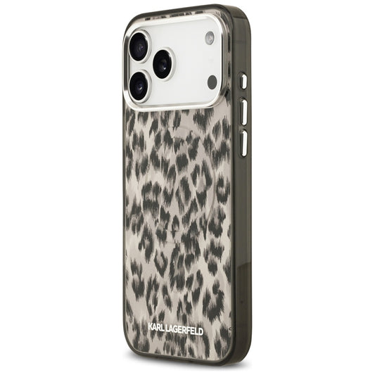 Futrola MagSafe za Apple iPhone 17 Pro Max, Karl Lagerfeld, IML Leopard uzorak, Smeđa