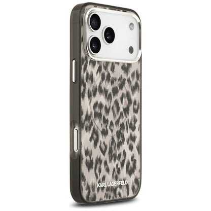 Futrola MagSafe za Apple iPhone 17 Pro Max, Karl Lagerfeld, IML Leopard uzorak, Smeđa
