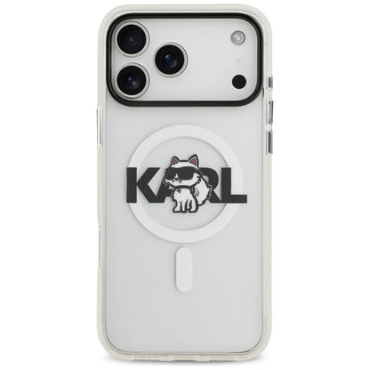 Futrola MagSafe za Apple iPhone 17 Pro Max, Karl Lagerfeld, IML Sketch Logo Choupette, Prozirna