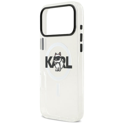 Futrola MagSafe za Apple iPhone 17 Pro Max, Karl Lagerfeld, IML Sketch Logo Choupette, Prozirna