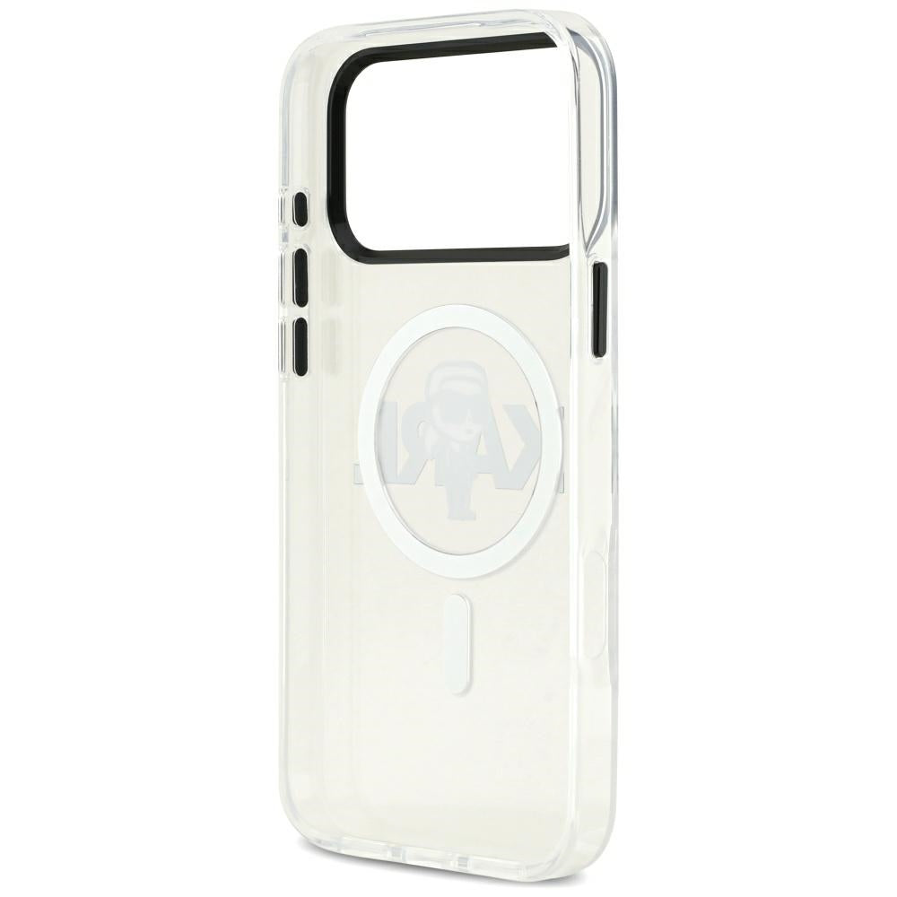 Futrola MagSafe za Apple iPhone 17 Pro Max, Karl Lagerfeld, IML Sketch Logo Karl, Prozirna