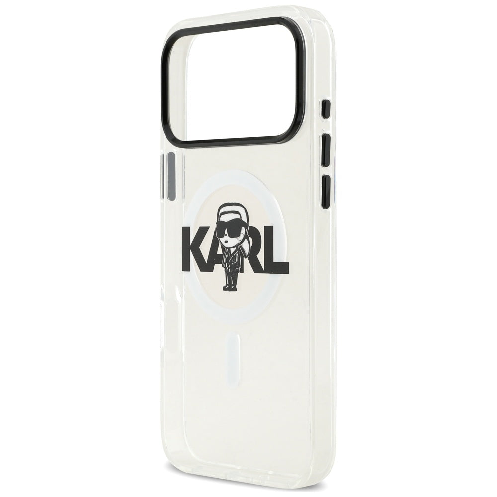 Futrola MagSafe za Apple iPhone 17 Pro Max, Karl Lagerfeld, IML Sketch Logo Karl, Prozirna