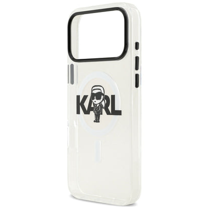 Futrola MagSafe za Apple iPhone 17 Pro Max, Karl Lagerfeld, IML Sketch Logo Karl, Prozirna