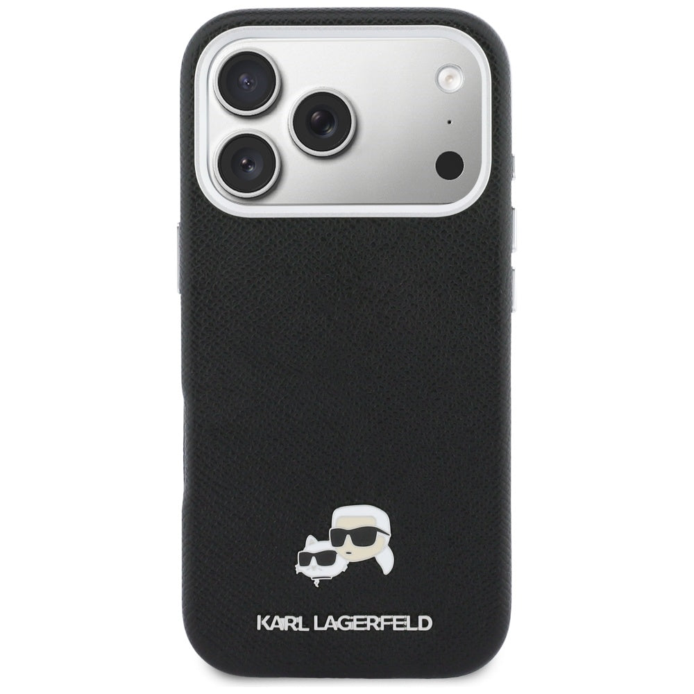 Futrola MagSafe za Apple iPhone 17 Pro Max, Karl Lagerfeld, Karl & Choupette Head's Pin, Crna